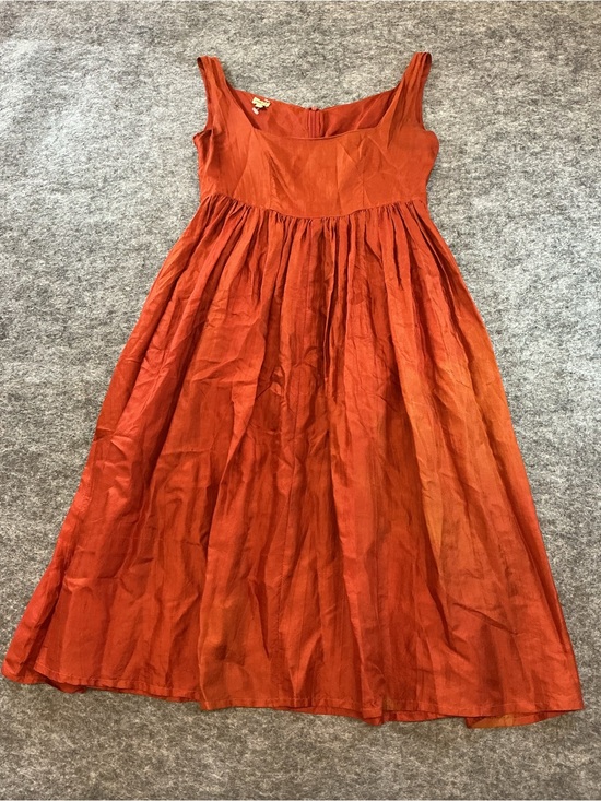 Chan Luu Dresses & Skirts - Chan Luu Rust Orange Scoop Neck Midi Dress Size S